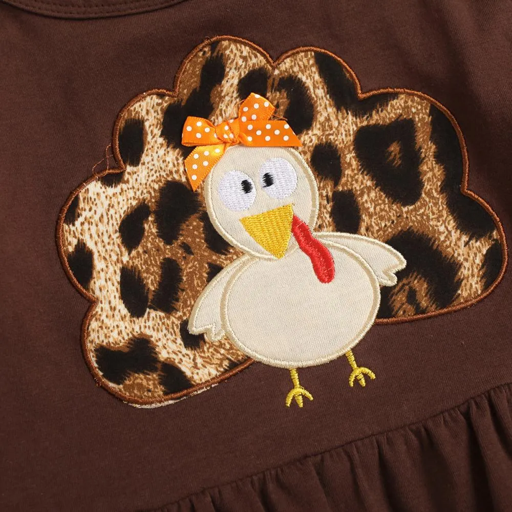 Spring and Autumn Thanksgiving Bell Bottoms Pants Two Piece Set Wholesale Kids Clothes