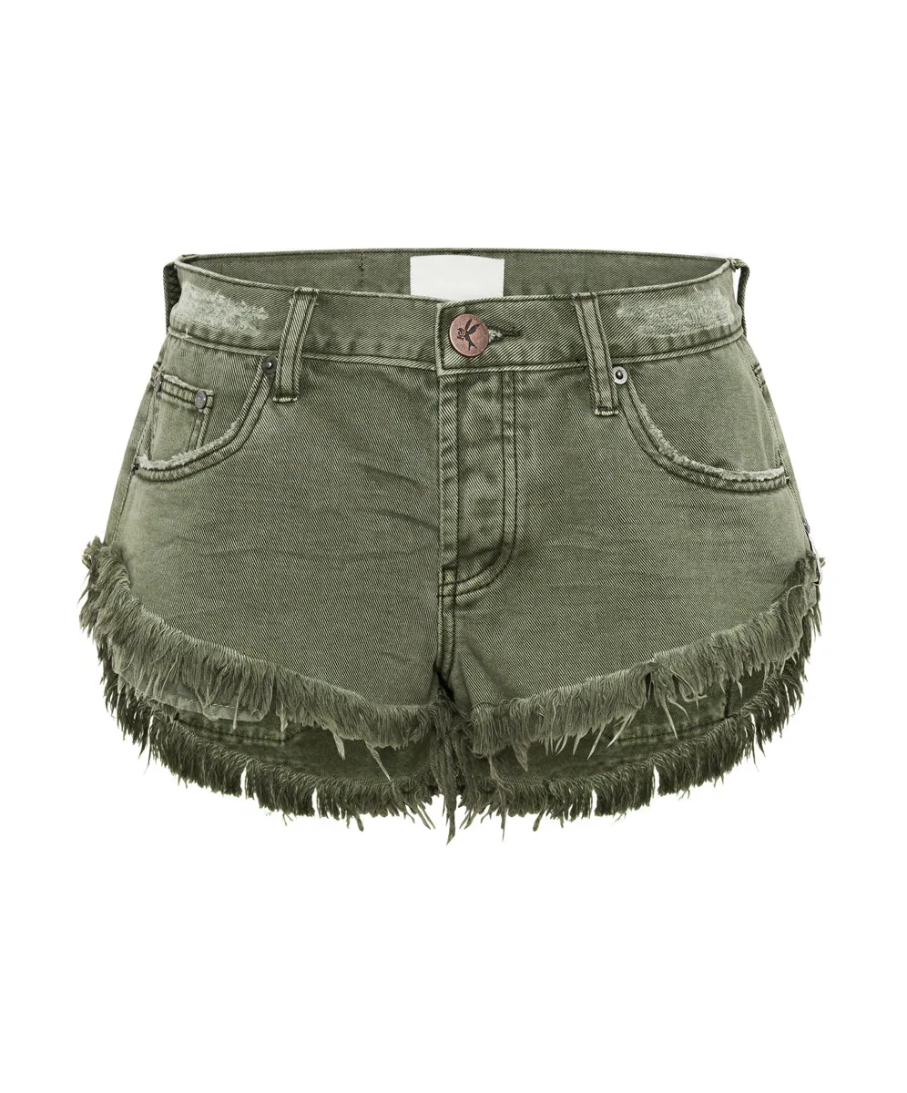 ST KHAKI DUKES LOW WAIST DENIM SHORTS