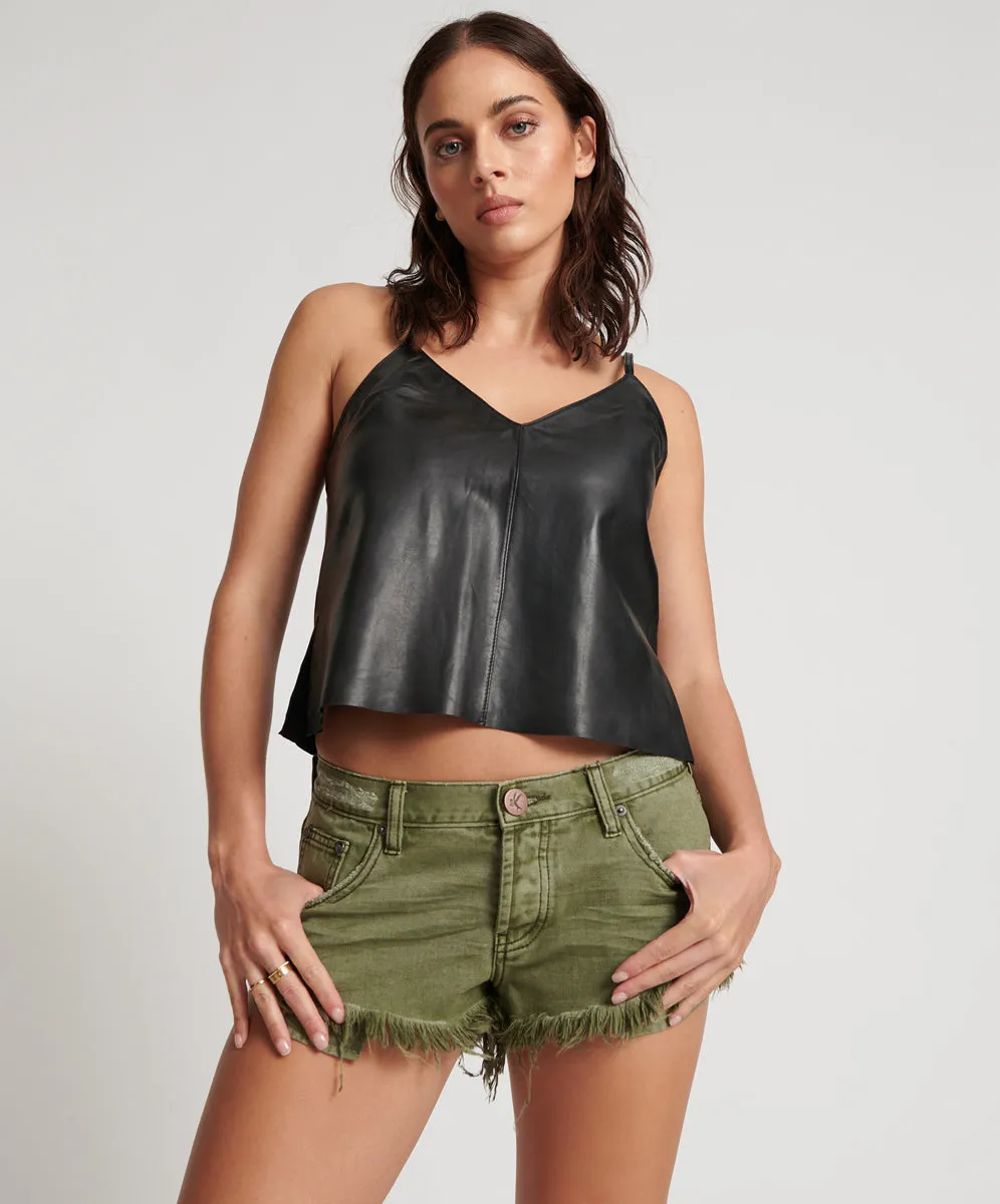 ST KHAKI DUKES LOW WAIST DENIM SHORTS