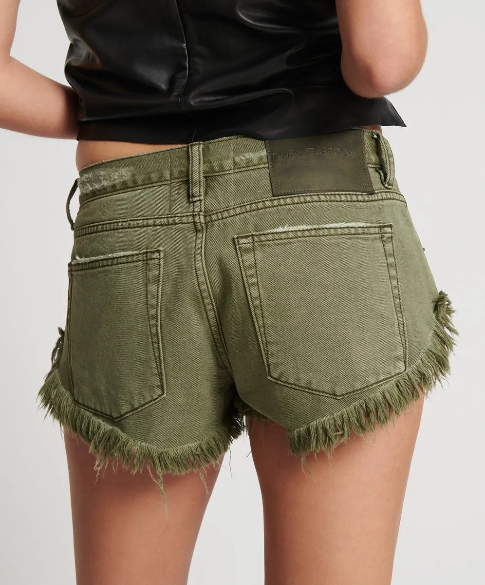ST KHAKI DUKES LOW WAIST DENIM SHORTS