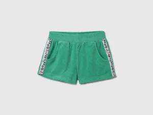 Striped Regular Fit Towel Shorts