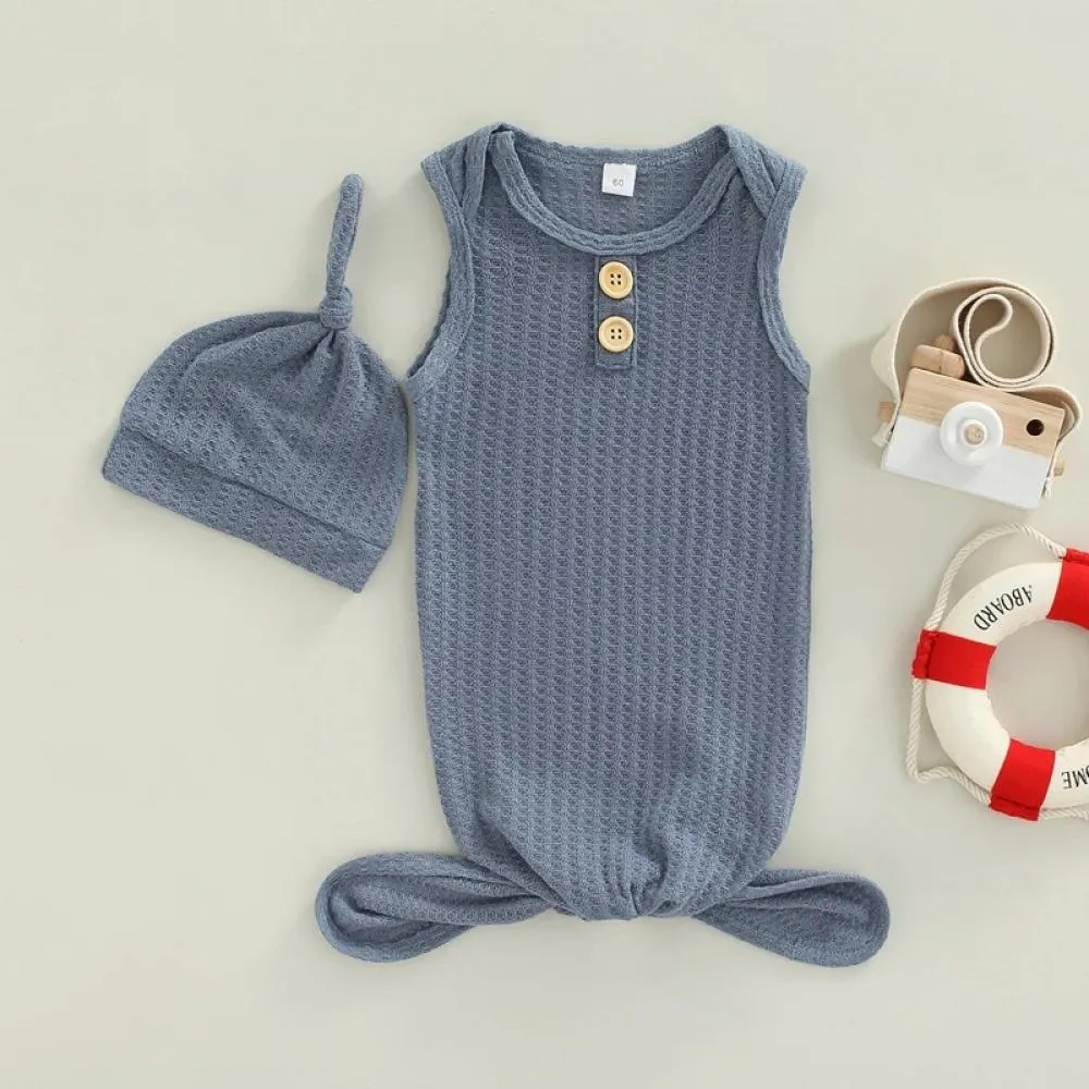 Summer Baby Children's Solid Color Sleeping Bag   Hat Wholesale