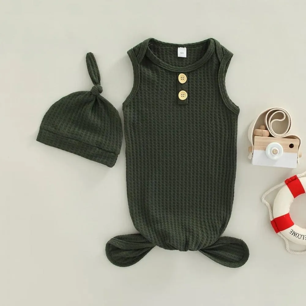 Summer Baby Children's Solid Color Sleeping Bag   Hat Wholesale