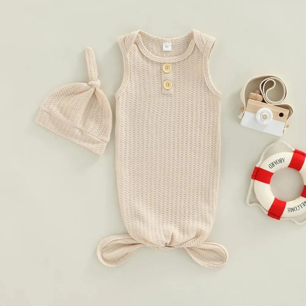 Summer Baby Children's Solid Color Sleeping Bag   Hat Wholesale