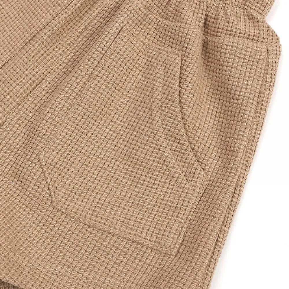 Summer Baby Waffle Top Pants Two-piece Set Wholesale