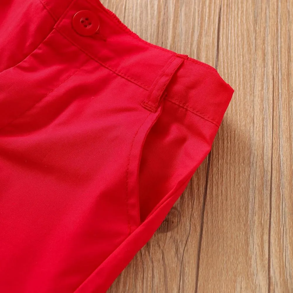 Summer Suit Boy Lapel Short Sleeve Shorts Independence Day Children's Clothing Wholesale Baby Children Clothes