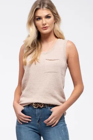 Tan Knit Tank