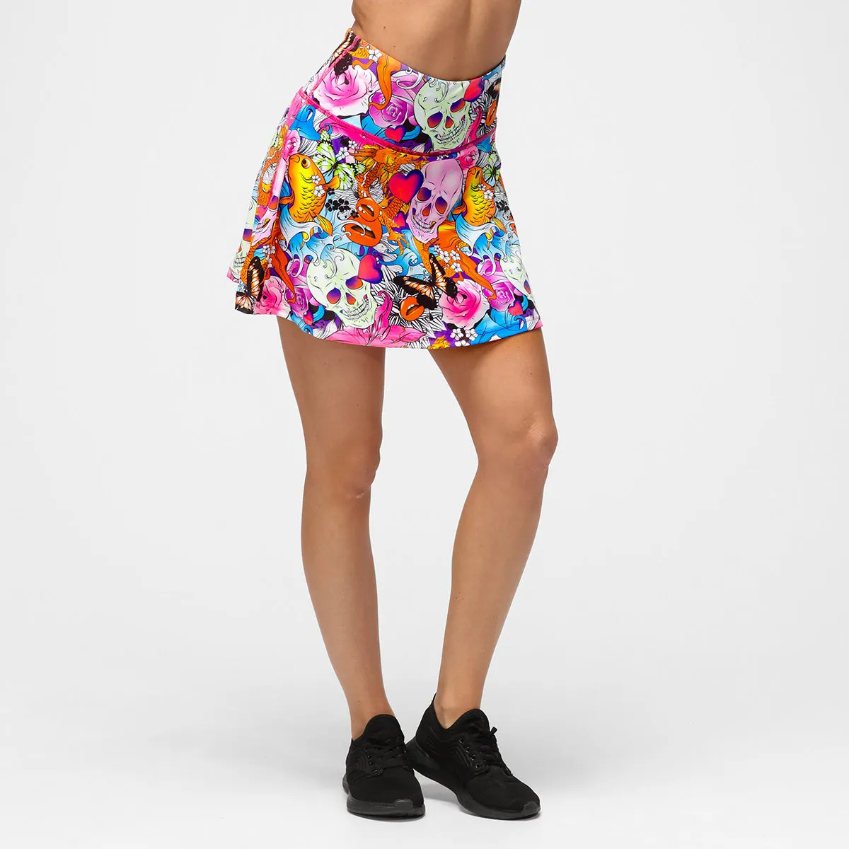 Tattoo Skulls Skort