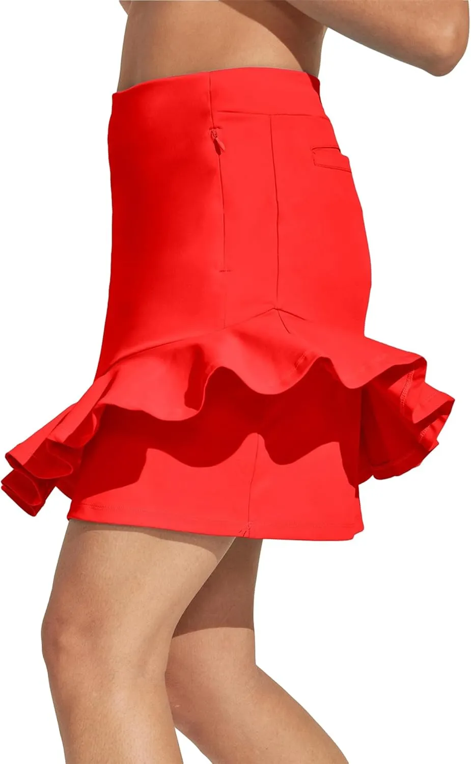 Tennis Skirt for Women 17"/19" High Waisted Womens Golf Skirts with Shorts Pockets Ruffle Pleated Athletic Skorts