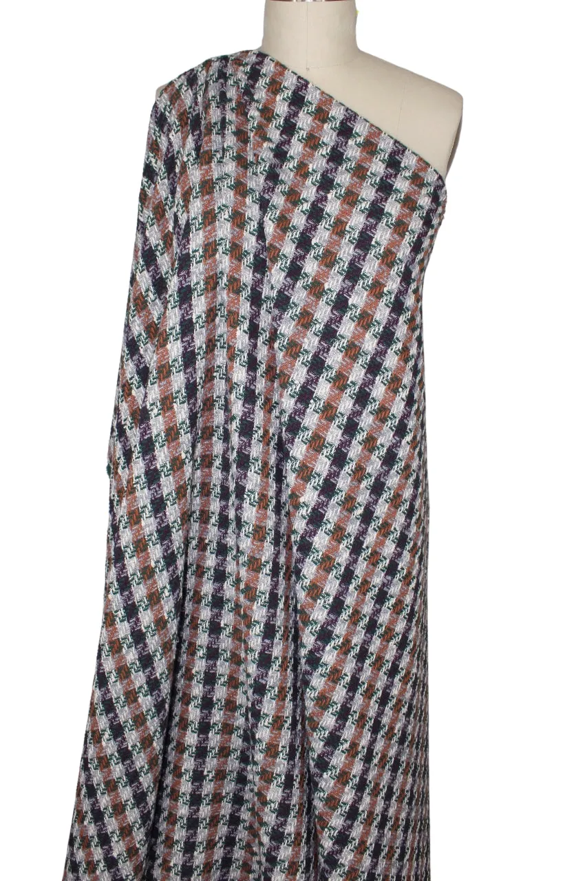 Th0m Br0wne Houndstooth-esque Tweed- Rust/Eggplant/Gray/White