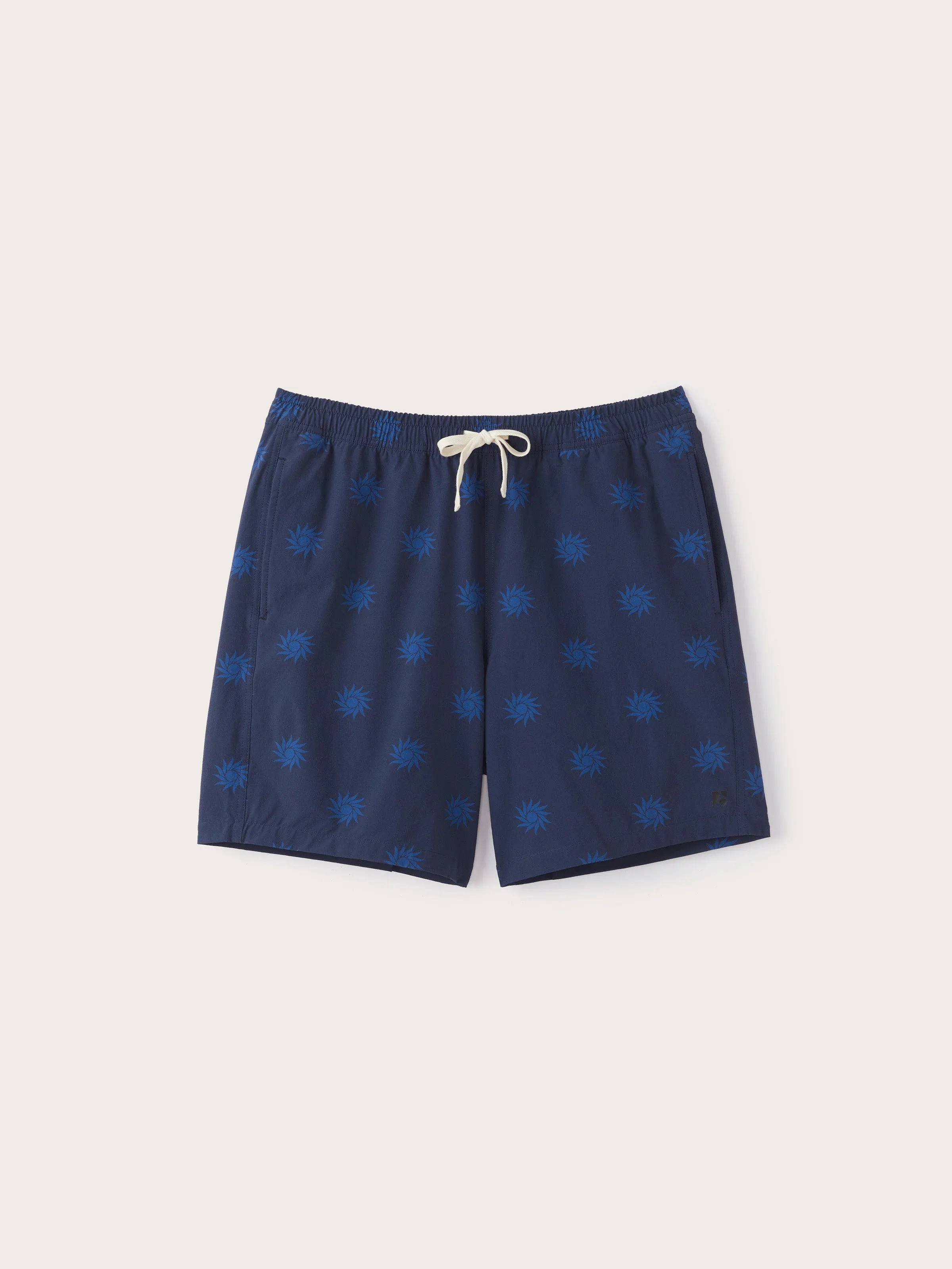 The 7in Printed Swim Short in Indigo