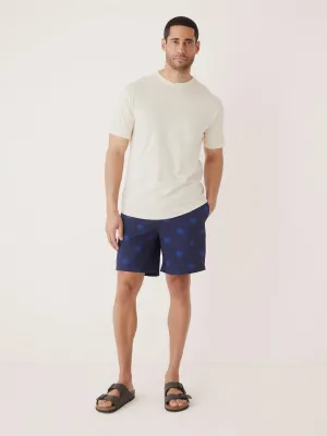The 7in Printed Swim Short in Indigo