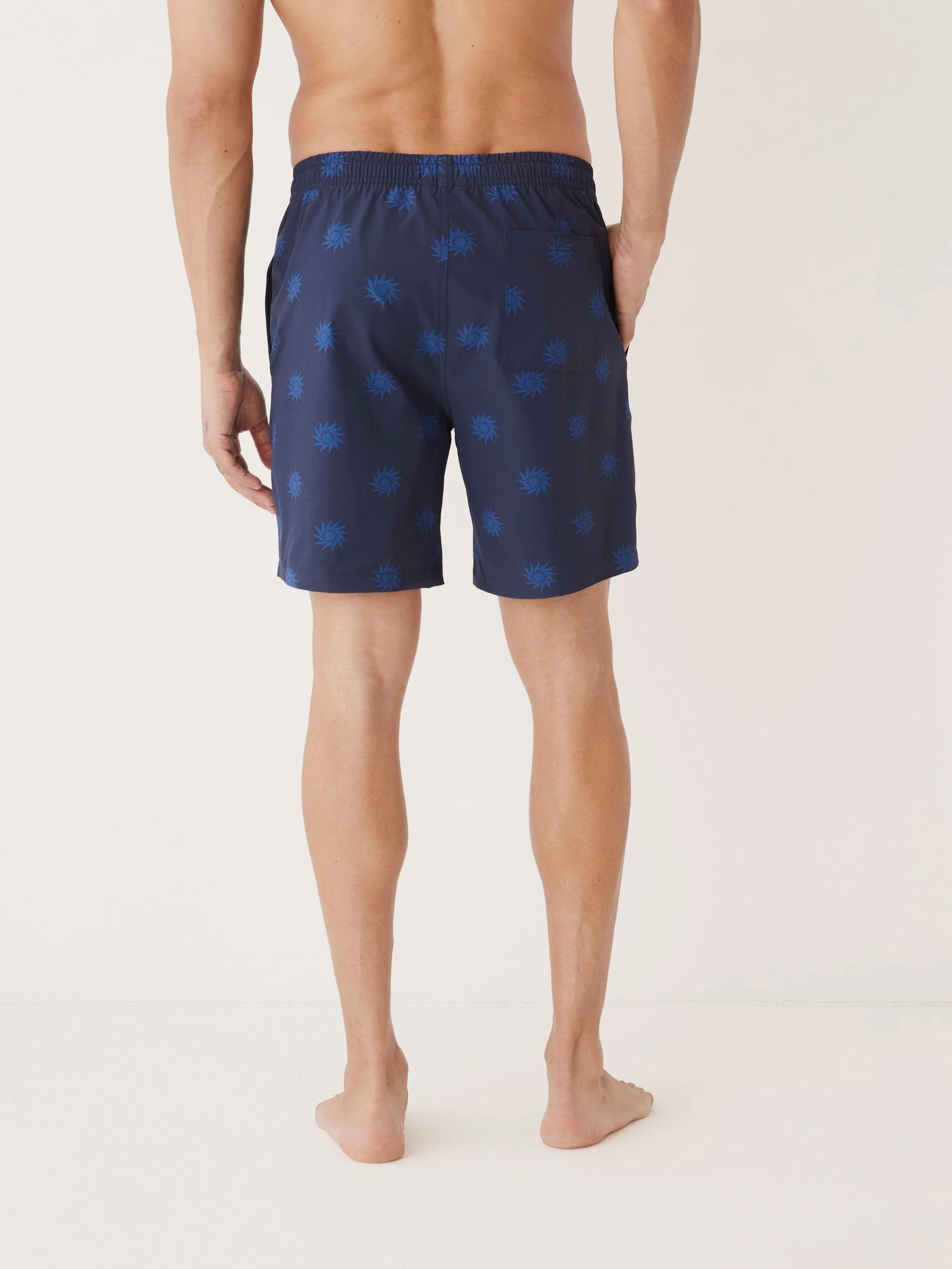 The 7in Printed Swim Short in Indigo