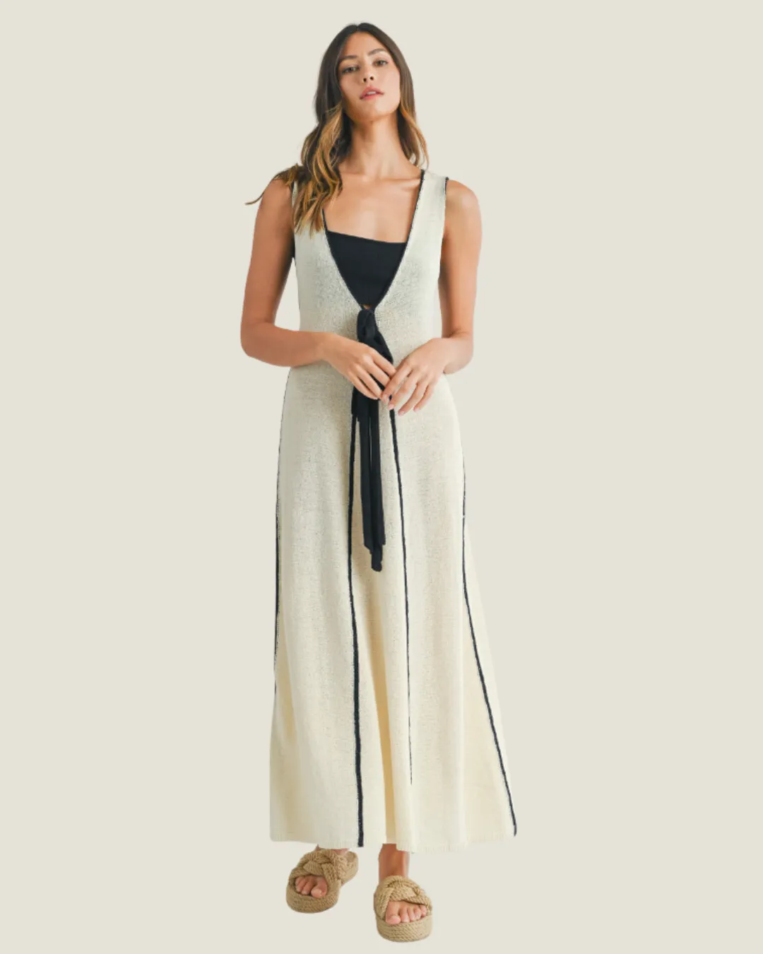 The Charleston: Plunging Knit Maxi Dress