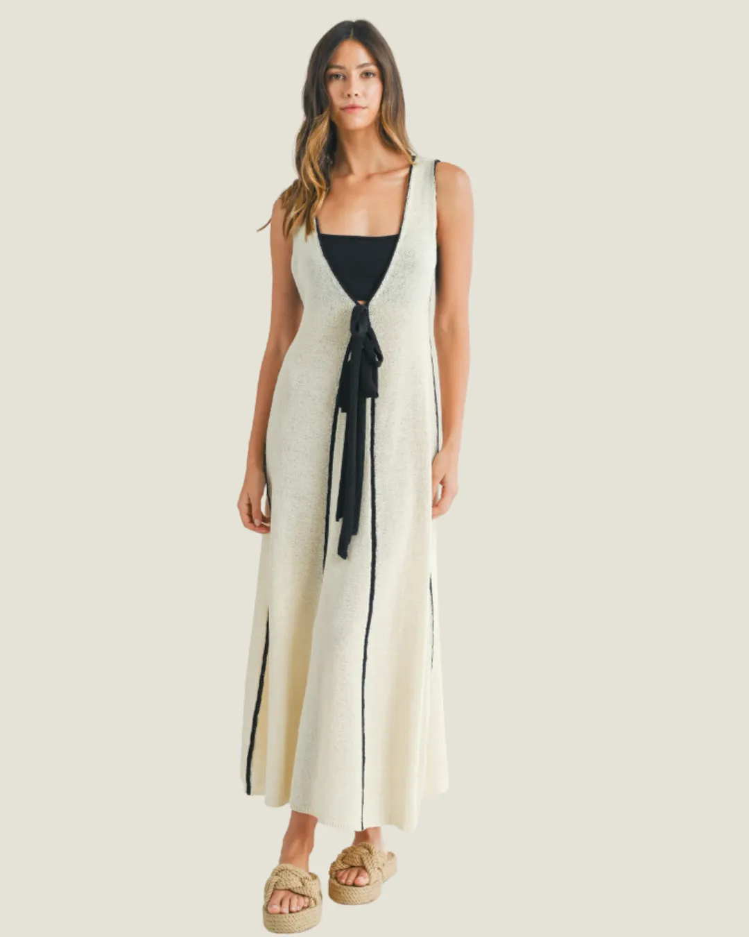 The Charleston: Plunging Knit Maxi Dress
