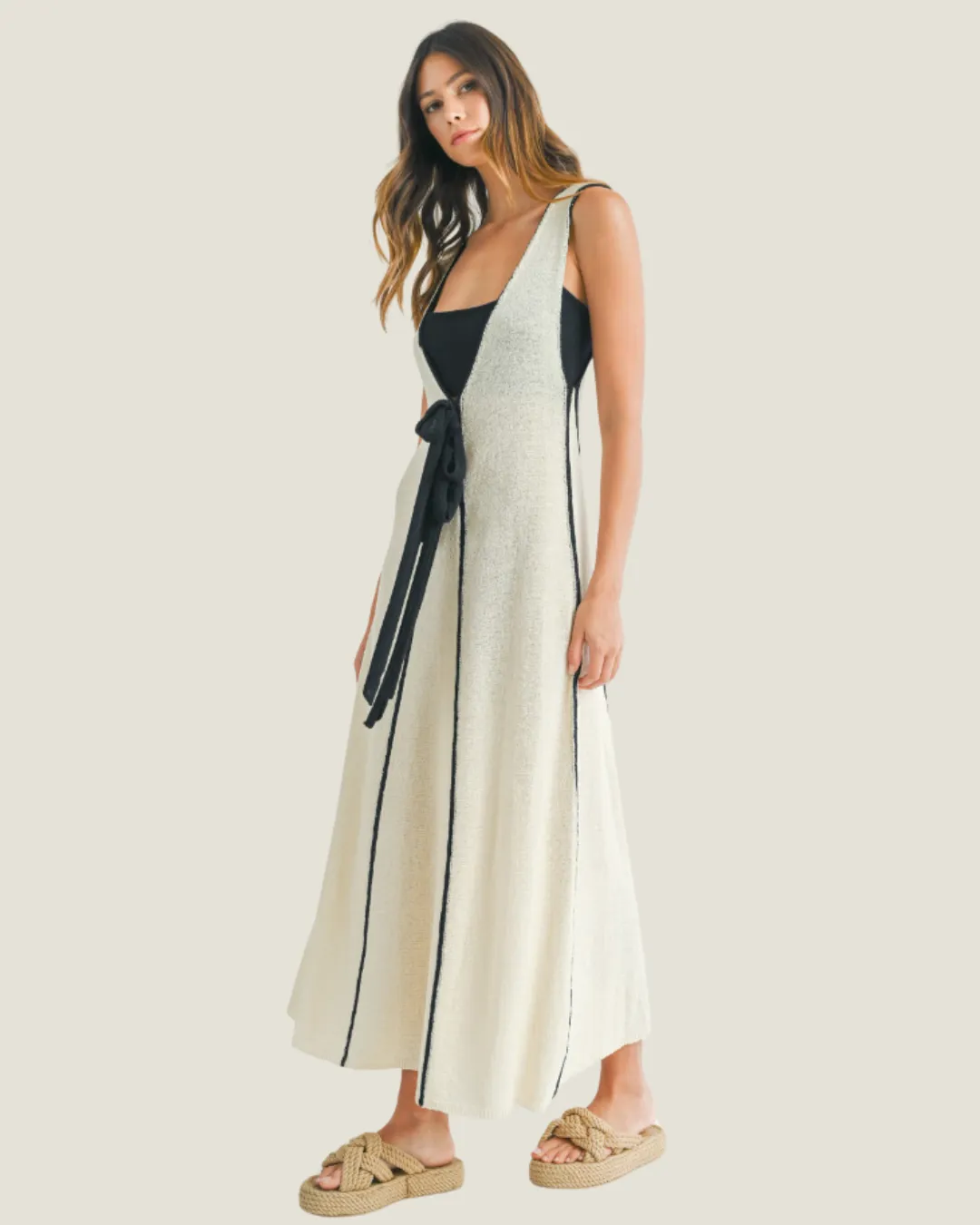 The Charleston: Plunging Knit Maxi Dress