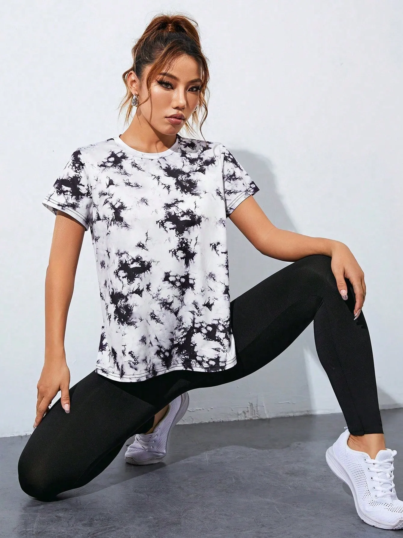 Tie Dye Mesh Insert Active Tee FW23