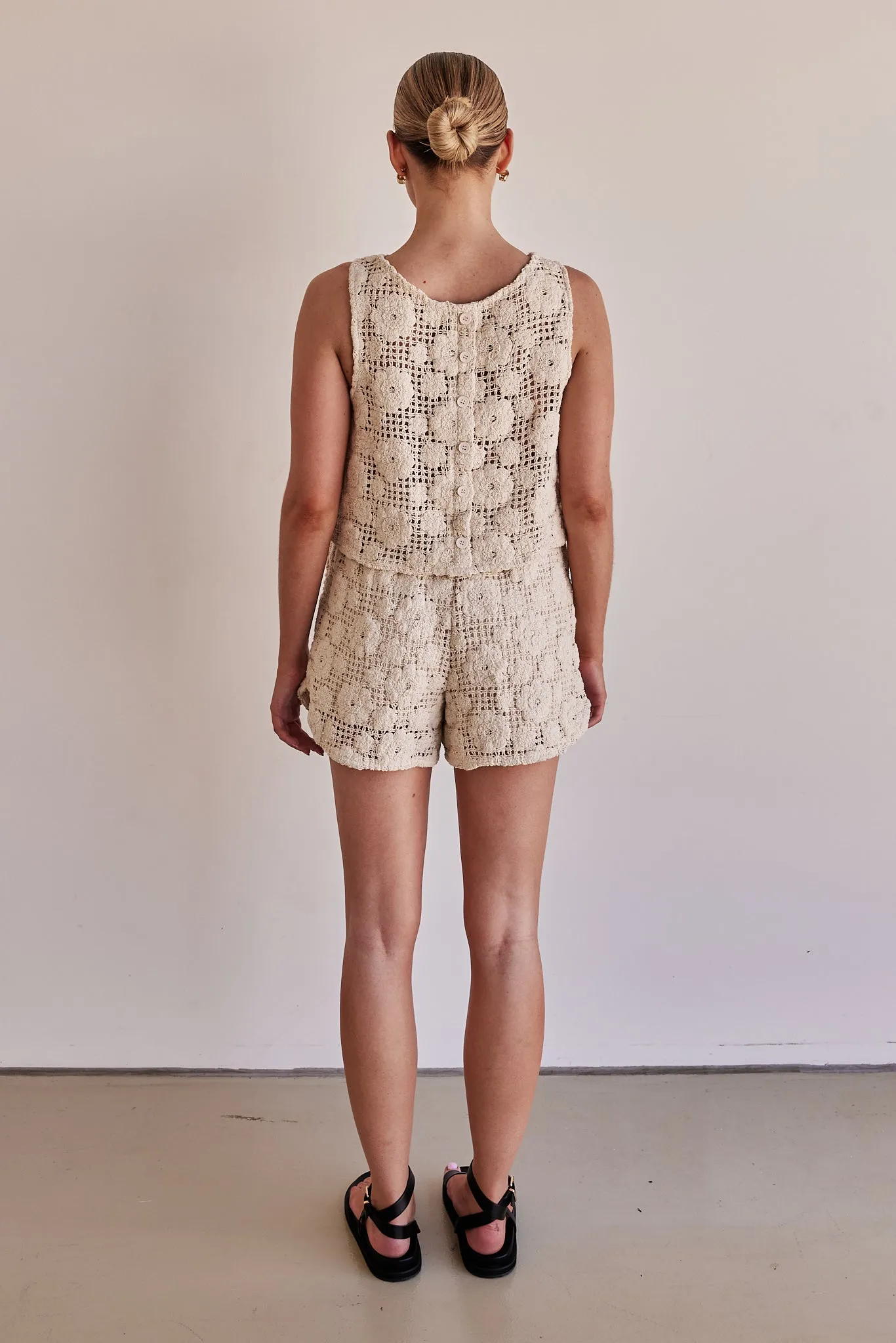 Ulysses Crochet Shorts (Beige)