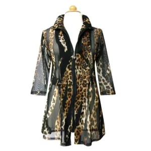 Valentina "Animal Flame" Long Sheer Jacket - 23759 - Sizes M & XL Only!