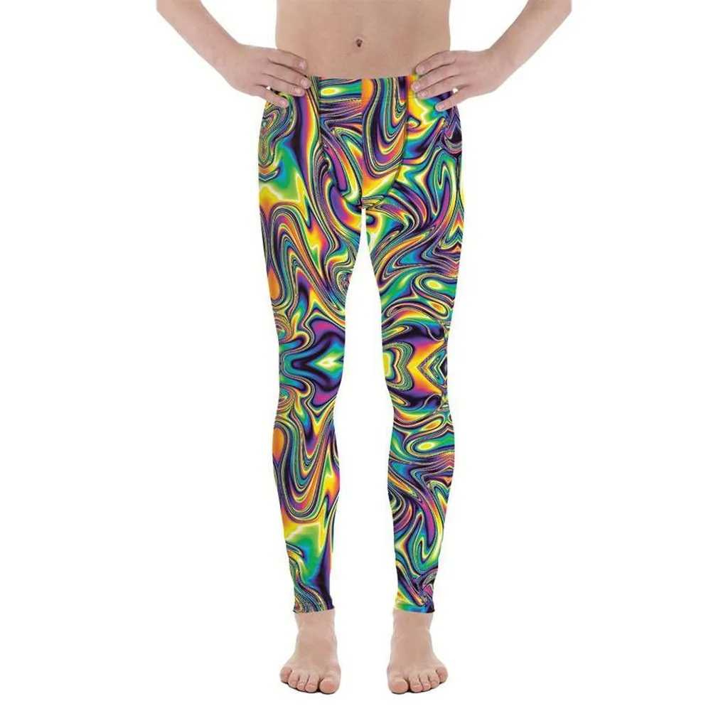 Vibrant Psychedelic Men's Leggings