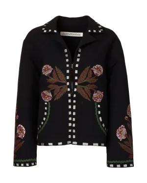 Western Black Bloom Jacket