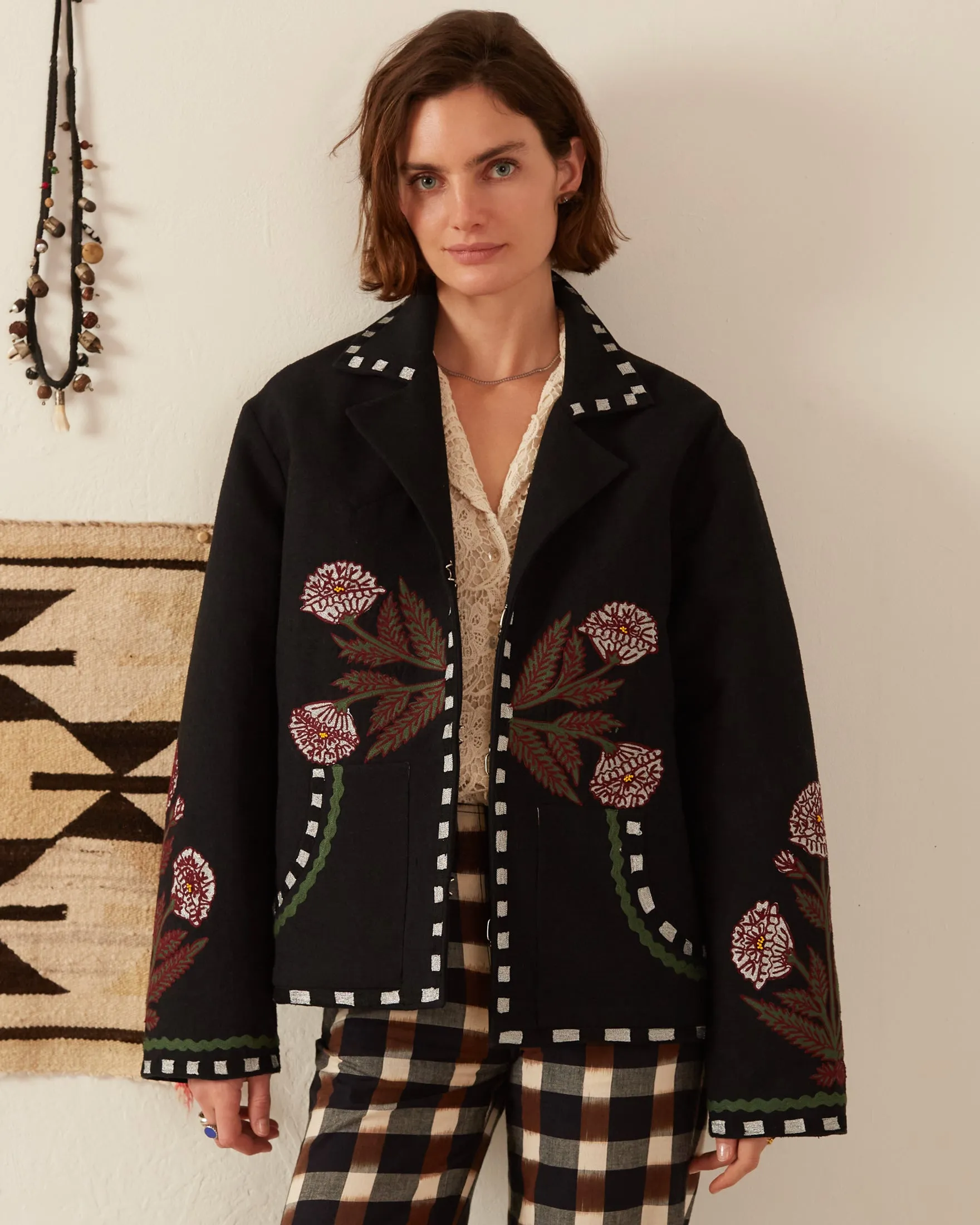 Western Black Bloom Jacket