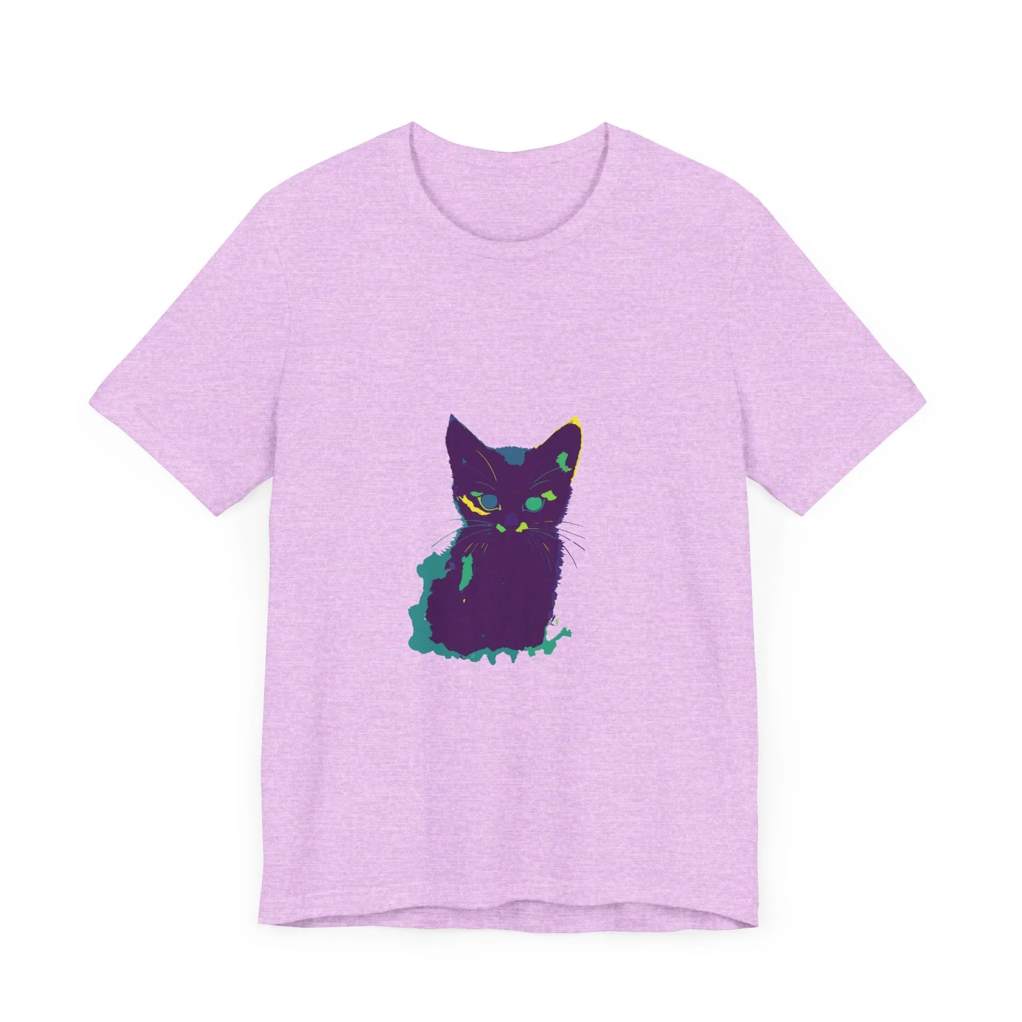 Whimsical Cat Silhouette Tee - Colorful