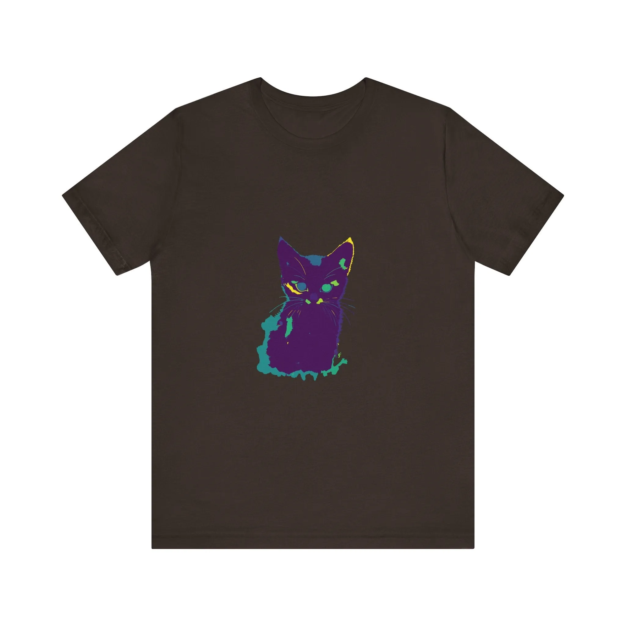 Whimsical Cat Silhouette Tee - Colorful