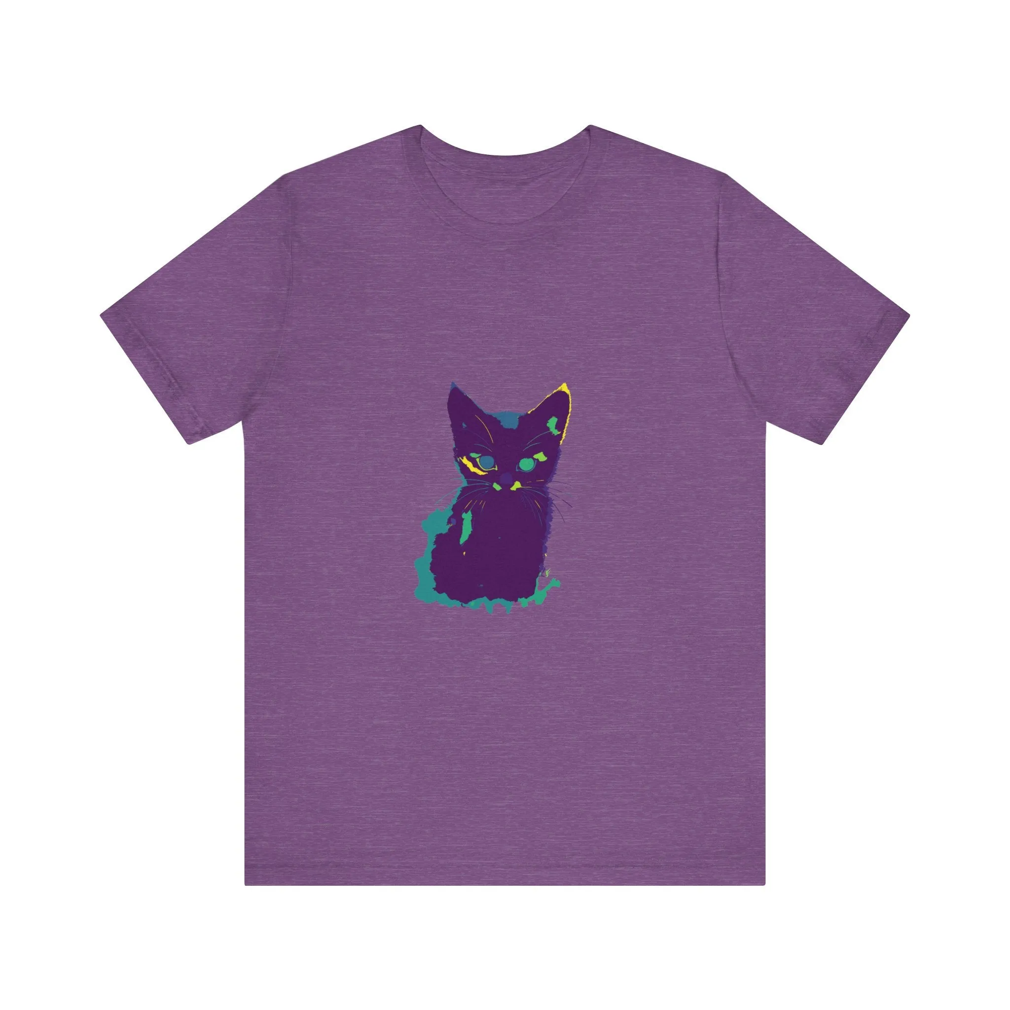 Whimsical Cat Silhouette Tee - Colorful