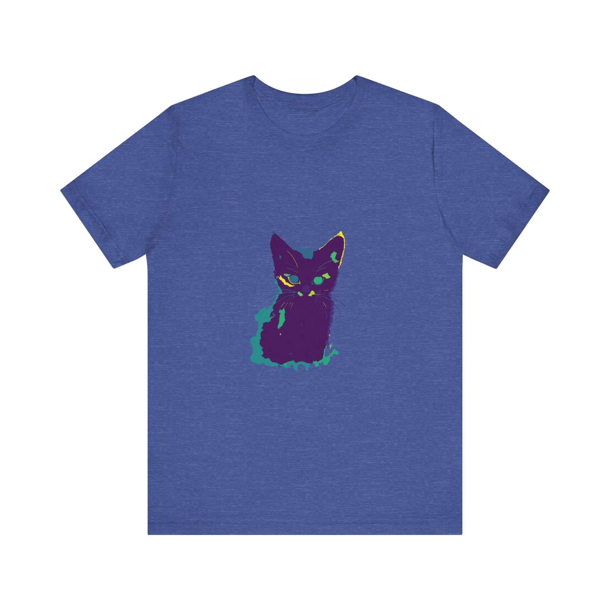 Whimsical Cat Silhouette Tee - Colorful