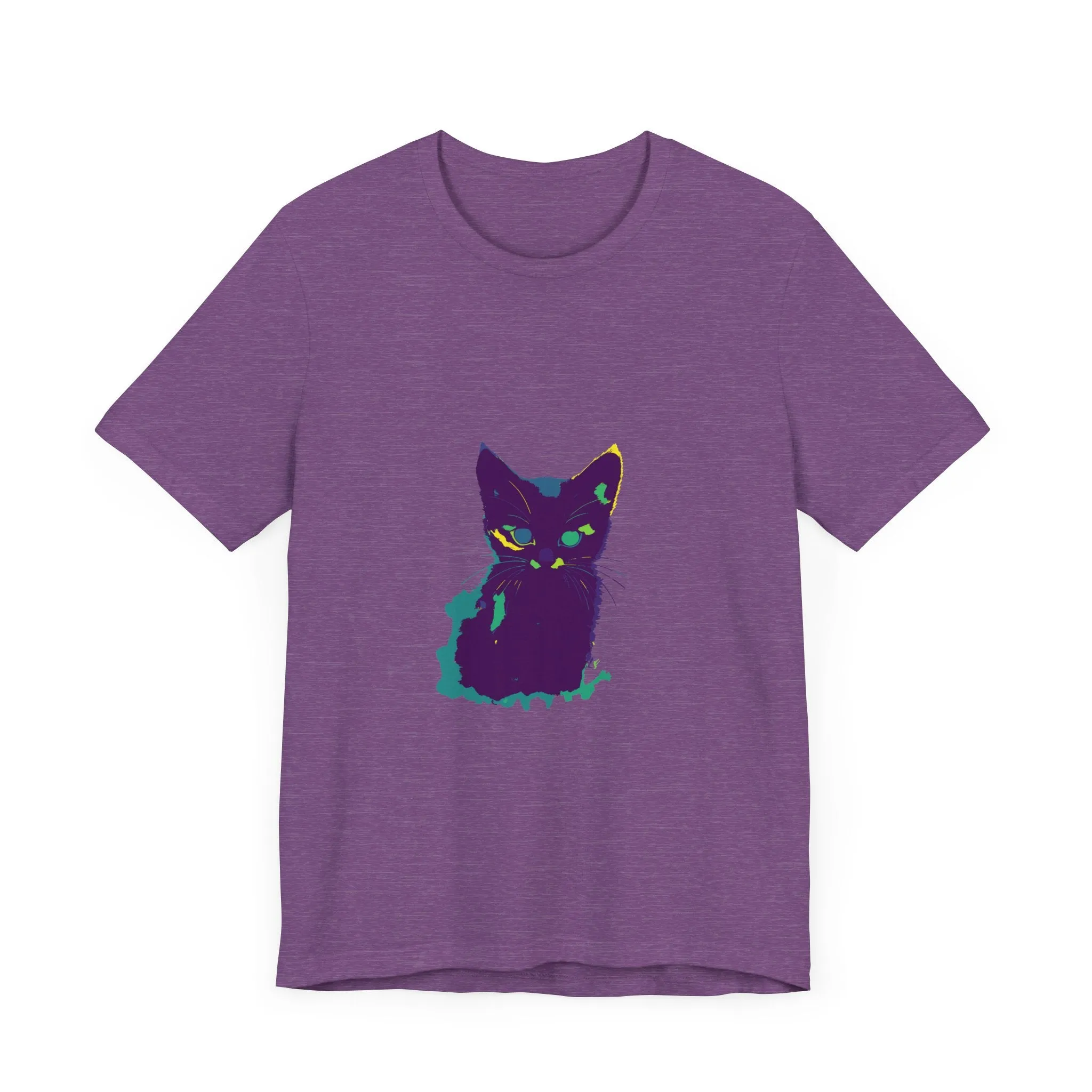 Whimsical Cat Silhouette Tee - Colorful