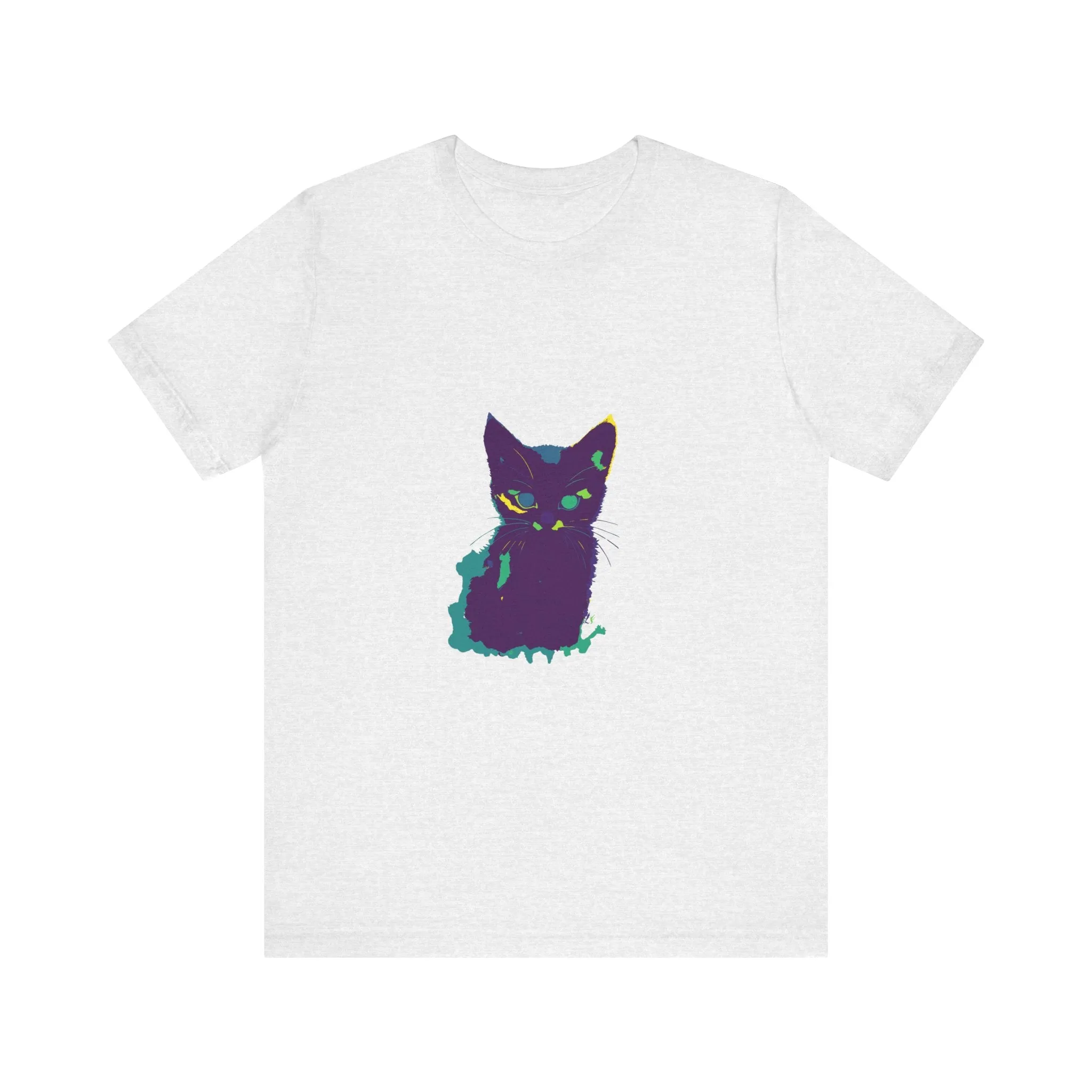 Whimsical Cat Silhouette Tee - Colorful