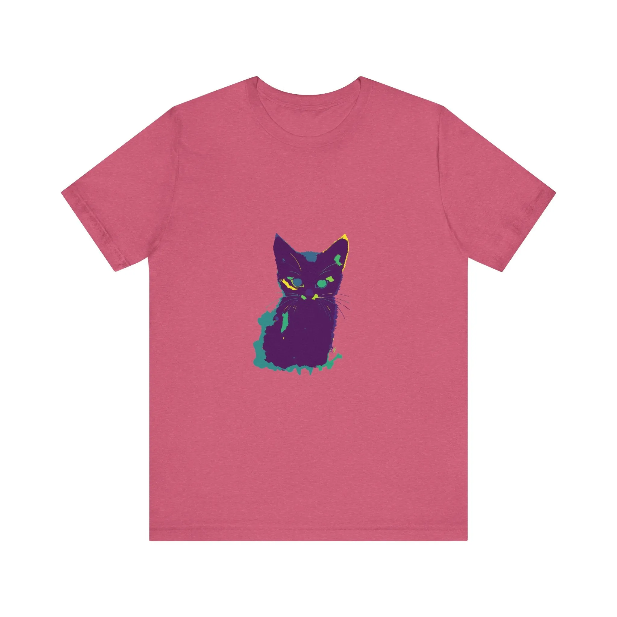 Whimsical Cat Silhouette Tee - Colorful