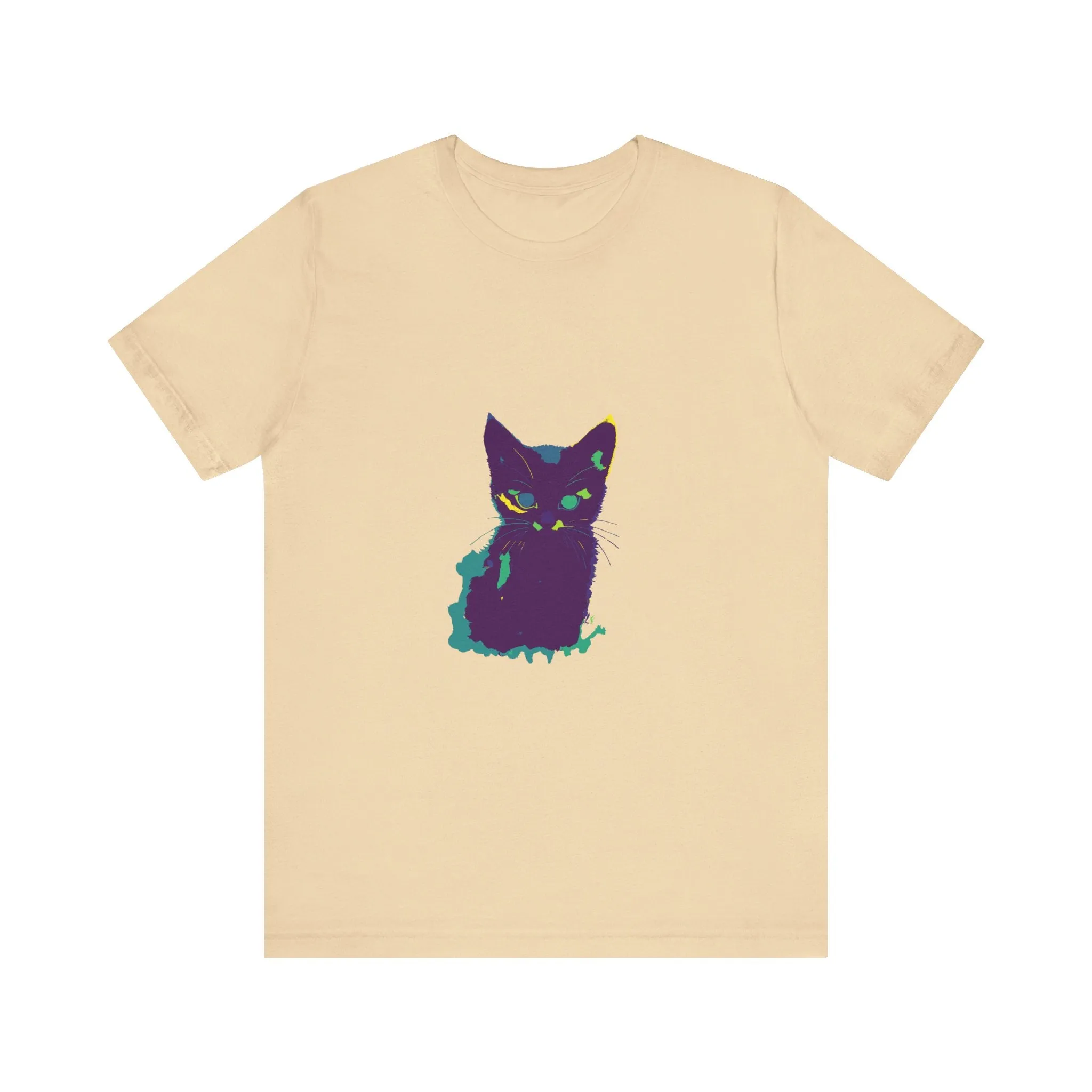 Whimsical Cat Silhouette Tee - Colorful