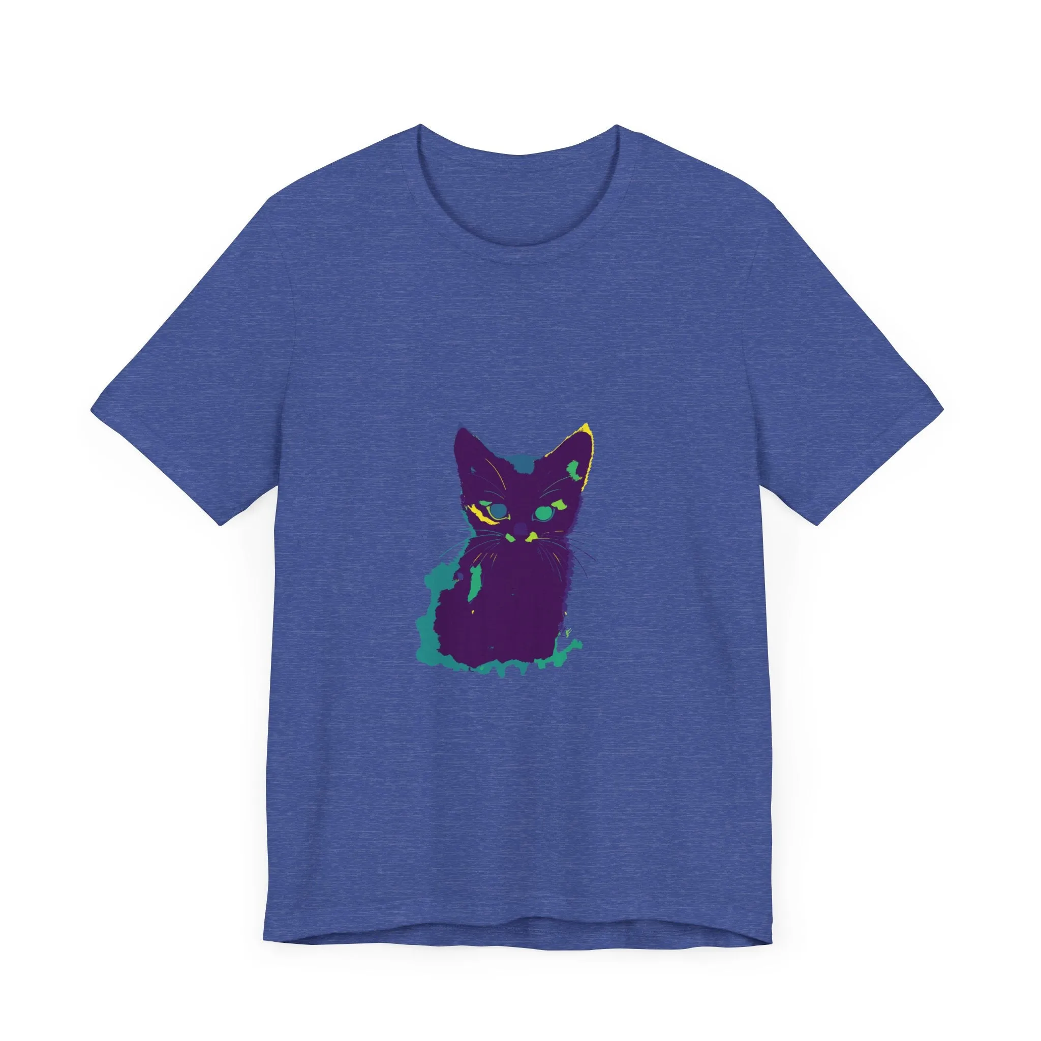Whimsical Cat Silhouette Tee - Colorful