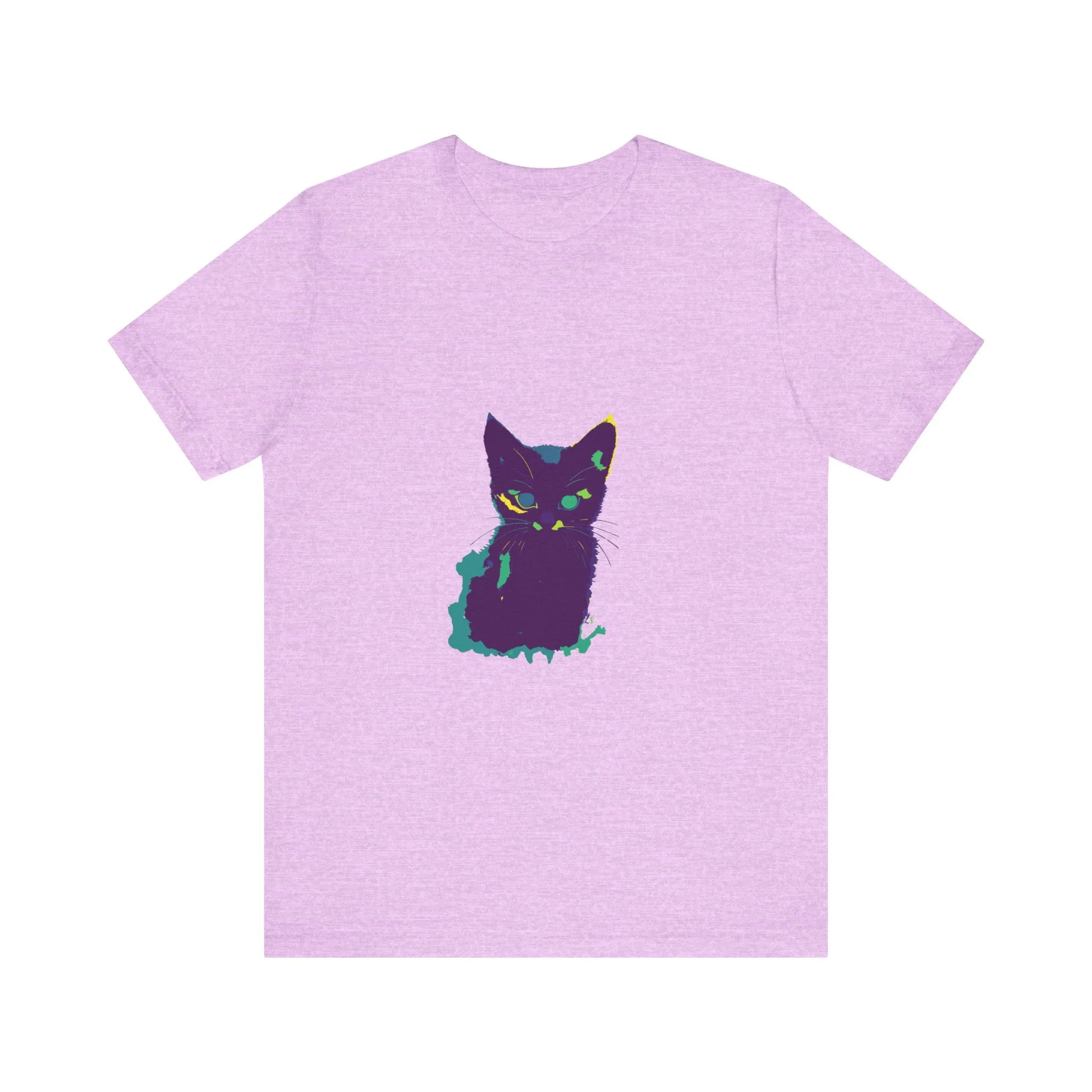 Whimsical Cat Silhouette Tee - Colorful