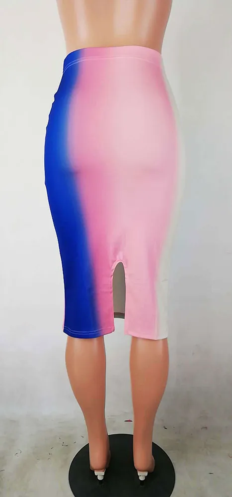 Wide Striped Colorful Sheath Skirt #Striped #Colorful