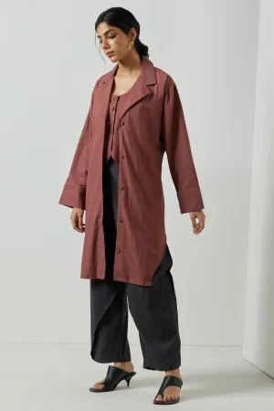 Wine Lace Detailed Jacket