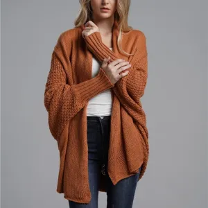 Women's Relaxed Knitted Sweater Shawl Outwear