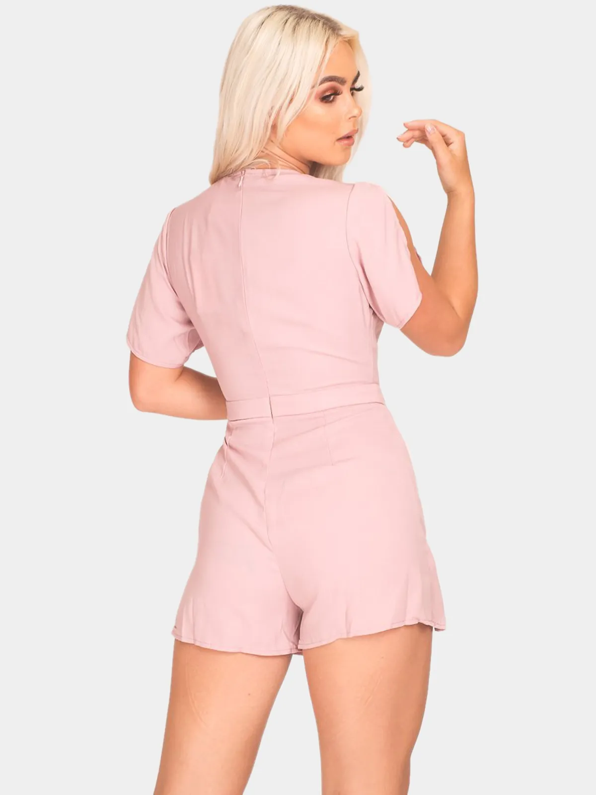 Wrap Front Layered Romper