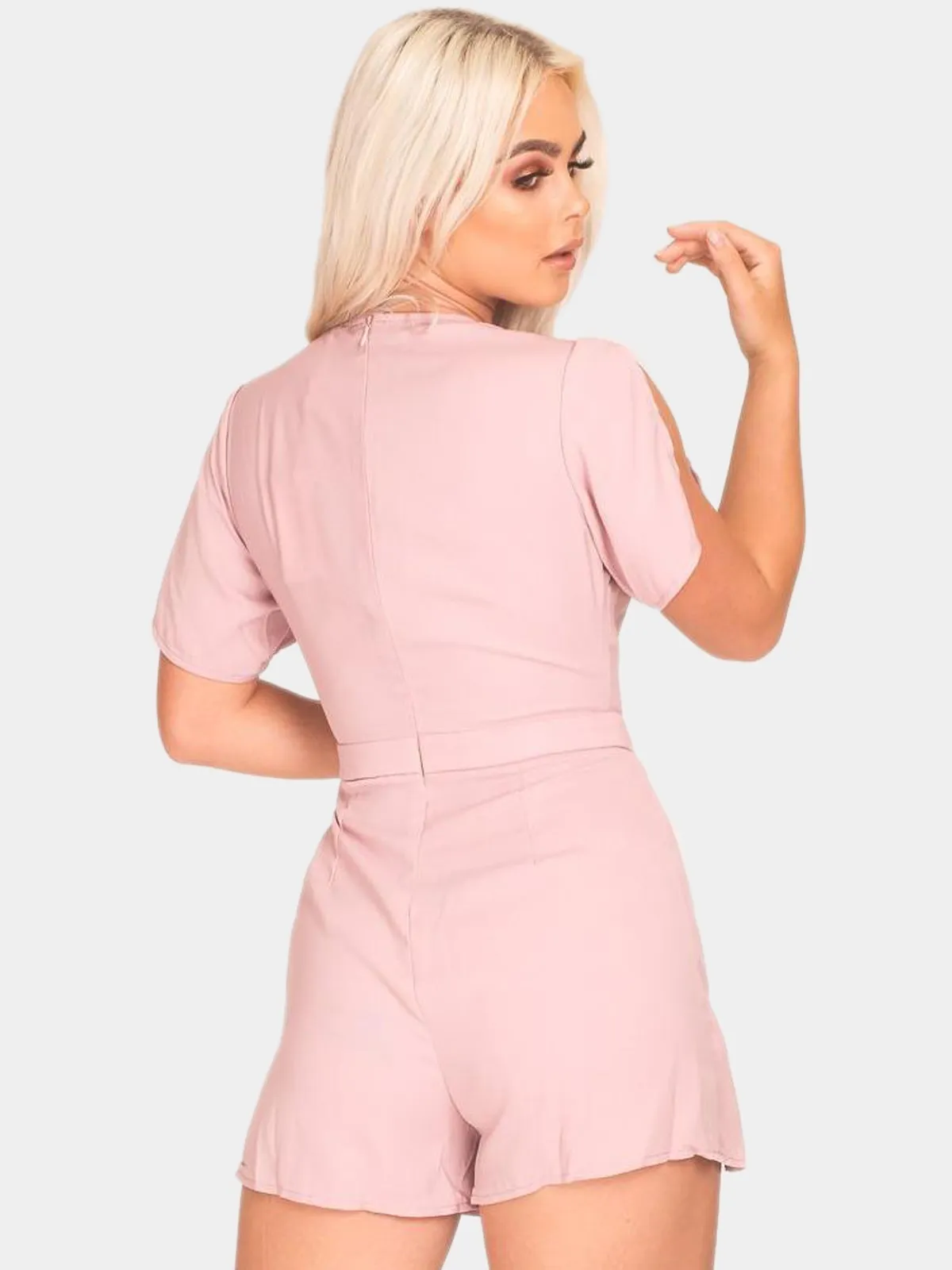 Wrap Front Layered Romper