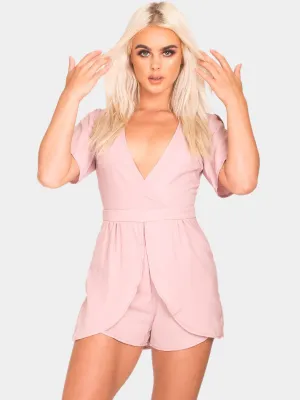 Wrap Front Layered Romper